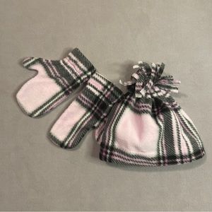Cozy Handmade Fleece Mitten and Hat Set